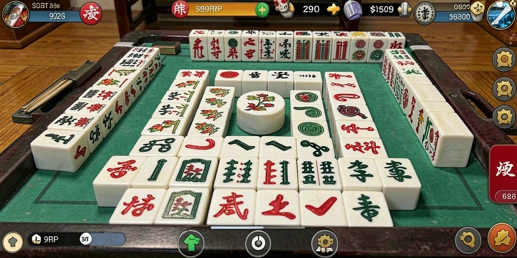 Screenshot gameplay 99RP menampilkan aksi seru Mahjong.