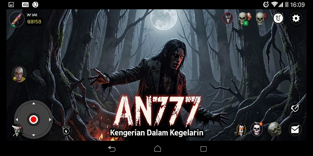 Tampilan gameplay AN777 yang menakutkan dan penuh ketegangan.