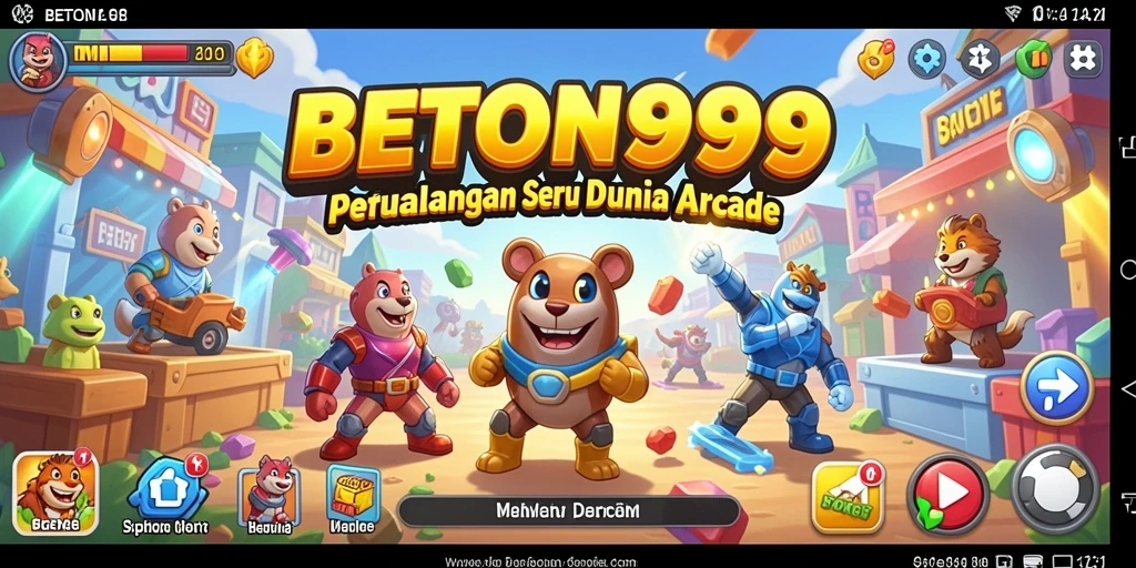 Menampilkan gameplay menarik BETON999 dengan efek visual yang cerah.