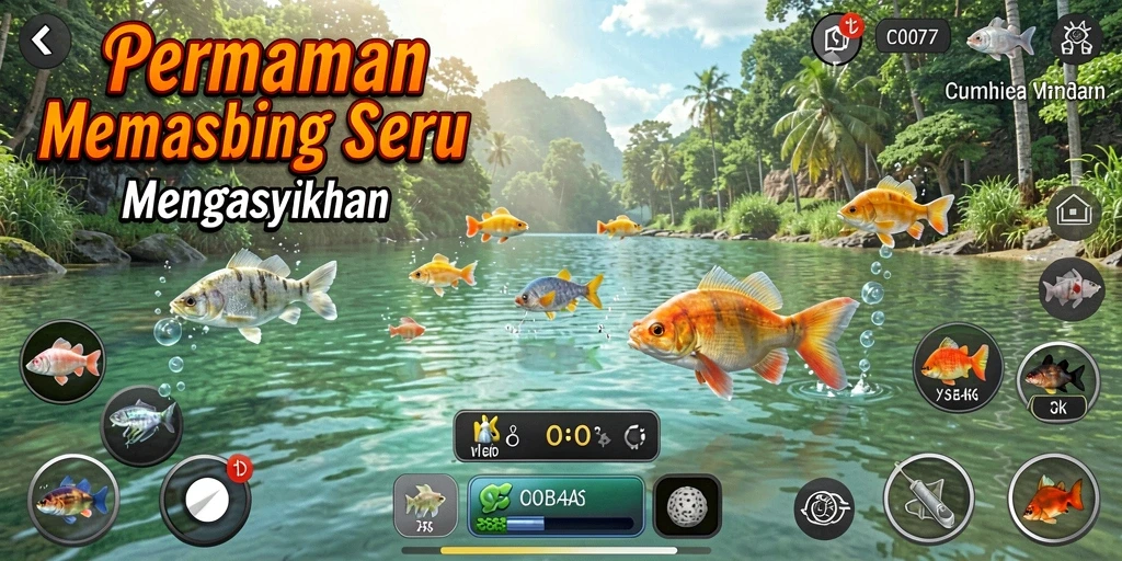 Tampilan permainan memancing yang menarik dalam C0077.