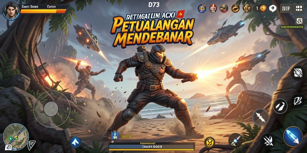 Gameplay seru D73 dengan aksi mendebarkan dan grafis yang memukau.