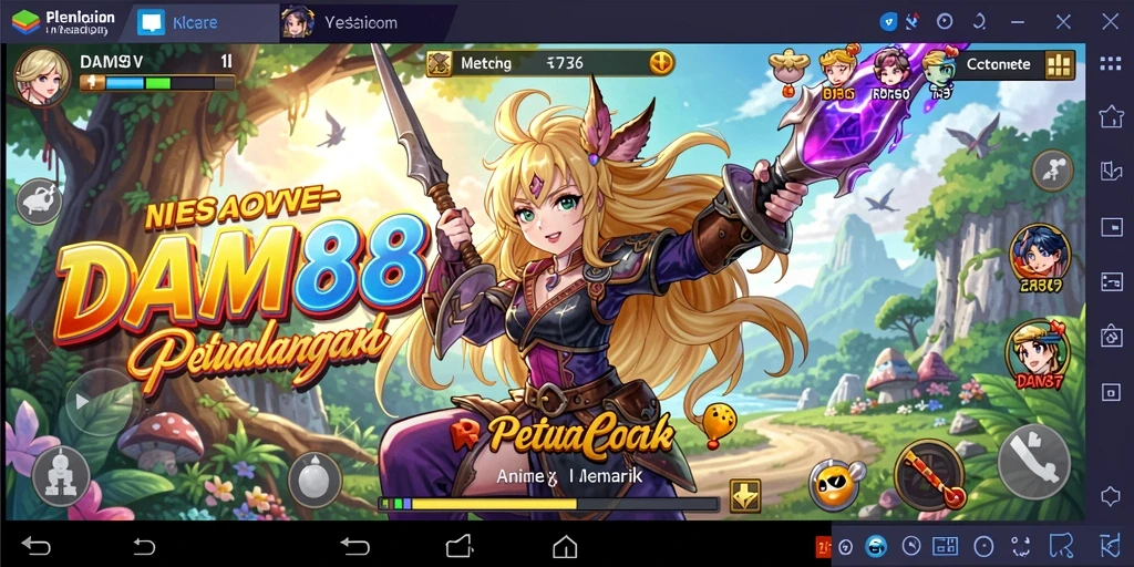Gameplay menarik dengan karakter Anime yang berwarna-warni.