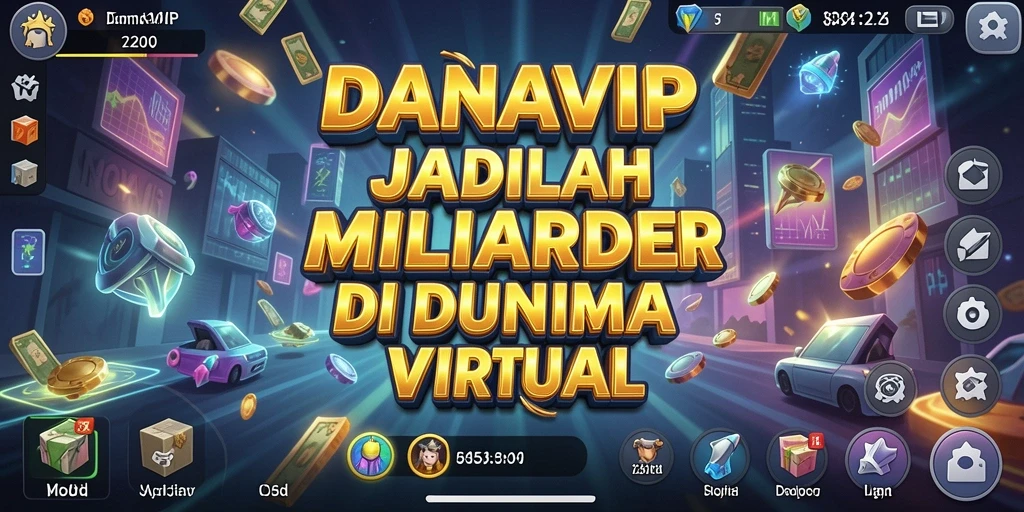 Tampilan gameplay <strong>DANAVIP</strong> yang menarik dan penuh warna.