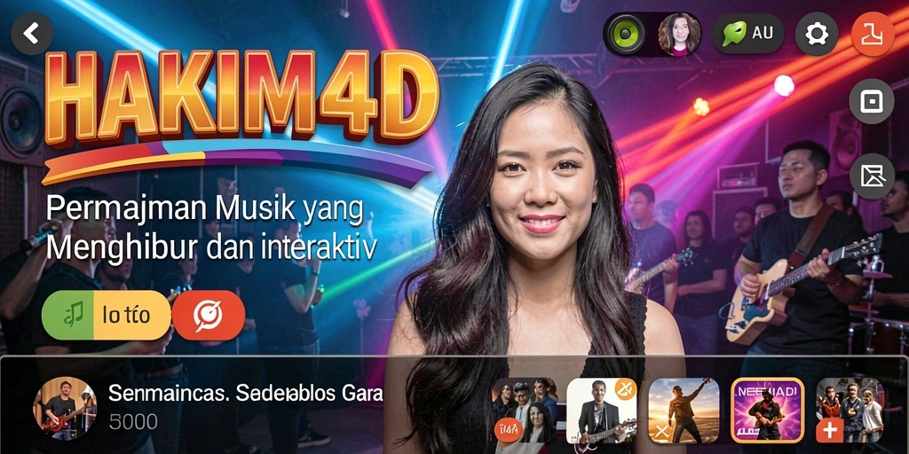 Screenshot utama menampilkan gameplay HAKIM4D yang seru dan interaktif.