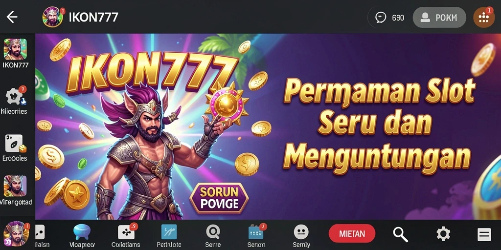 Tampilan gameplay menarik dari permainan slot IKON777.