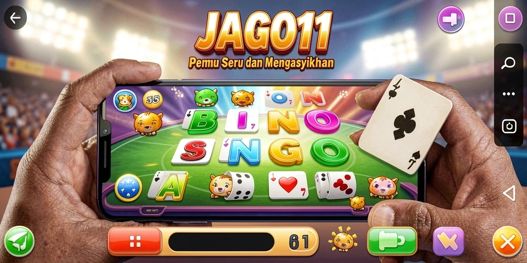 Tampilan utama permainan JAGO11 yang menampilkan gameplay Bingo yang seru.
