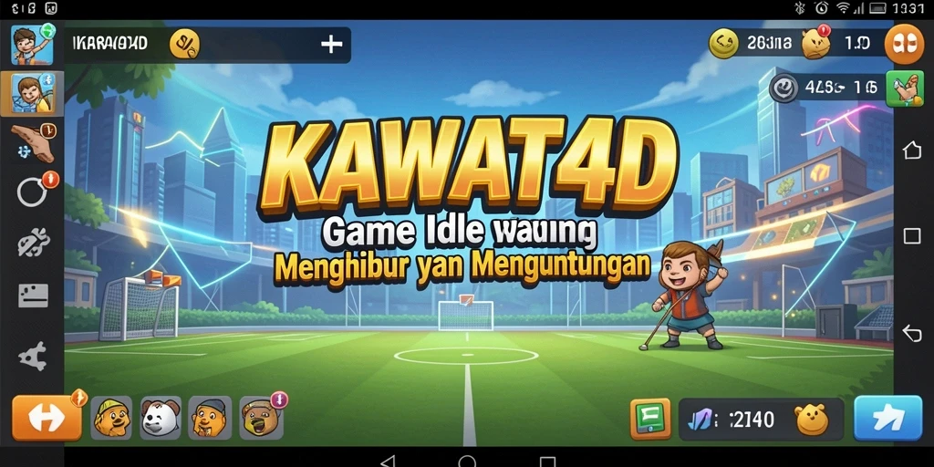Screenshot gameplay KAWAT4D menampilkan pengumpulan sumber daya dalam game Idle.