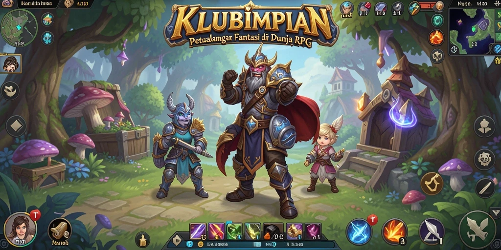Tampilan gameplay KLUBIMPIAN yang menampilkan pertarungan epik.