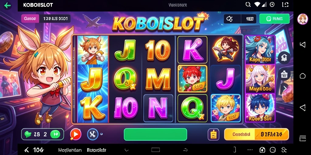 Tangkapan layar gameplay KOBOISLOT yang penuh warna dan mengasyikkan.