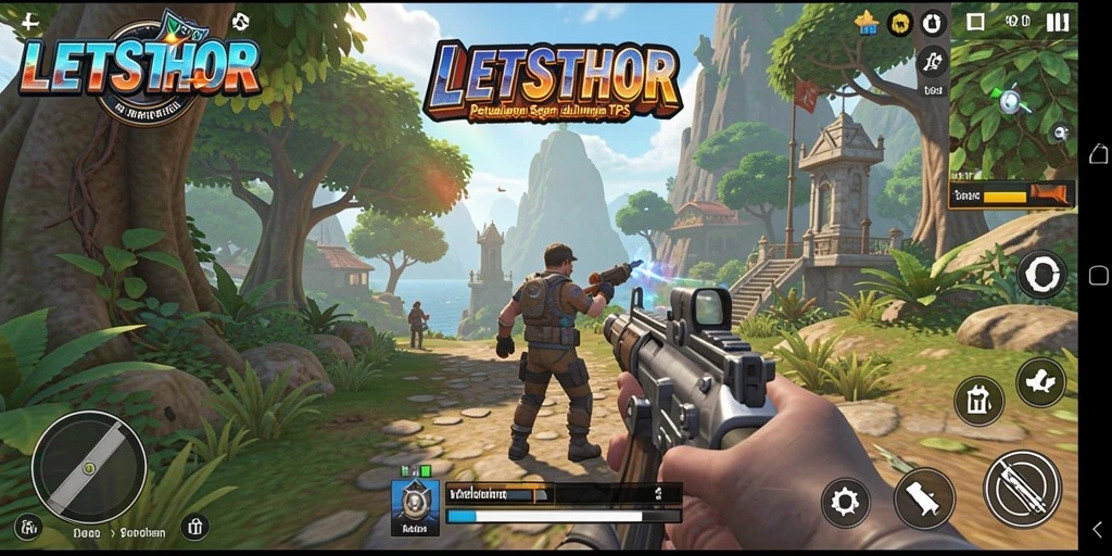 Tampilan yang menakjubkan dari gameplay LETSTHOR dalam pertempuran seru.