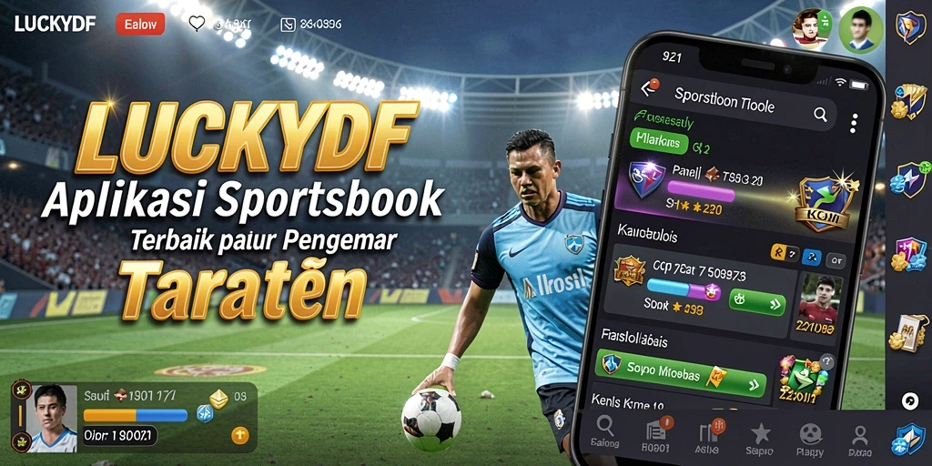 Tangkapan layar utama LUCKYDF menampilkan fitur taruhan olahraga.