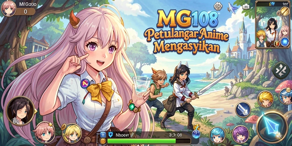 Tampilan menarik dari gameplay MG108 dengan karakter Anime.