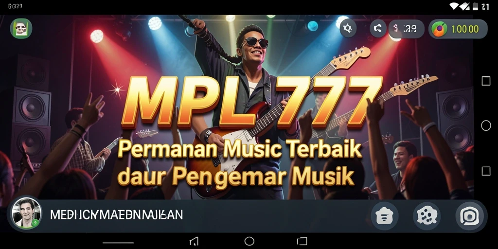 Screenshot MPL777 menunjukkan gameplay seru dengan berbagai pilihan lagu.