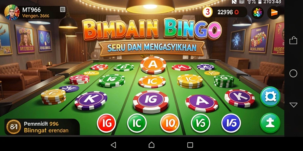 Tampilan utama gameplay Bingo yang mendebarkan dan menarik.