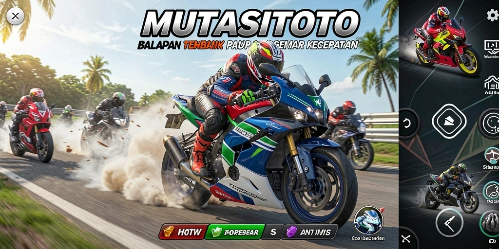 Gameplay seru dalam balapan motor dengan grafik menakjubkan.