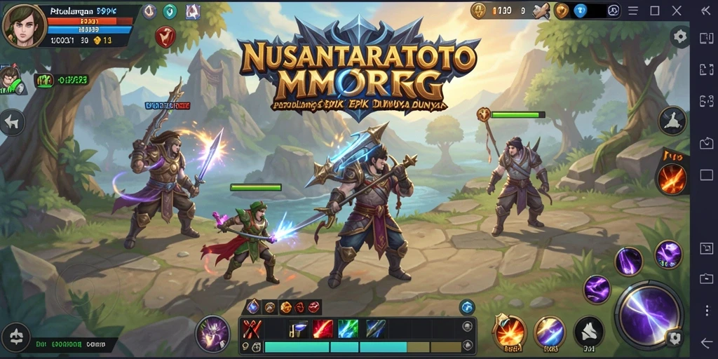 Screenshot gameplay NUSANTARATOTO menampilkan pertempuran seru antar pemain.