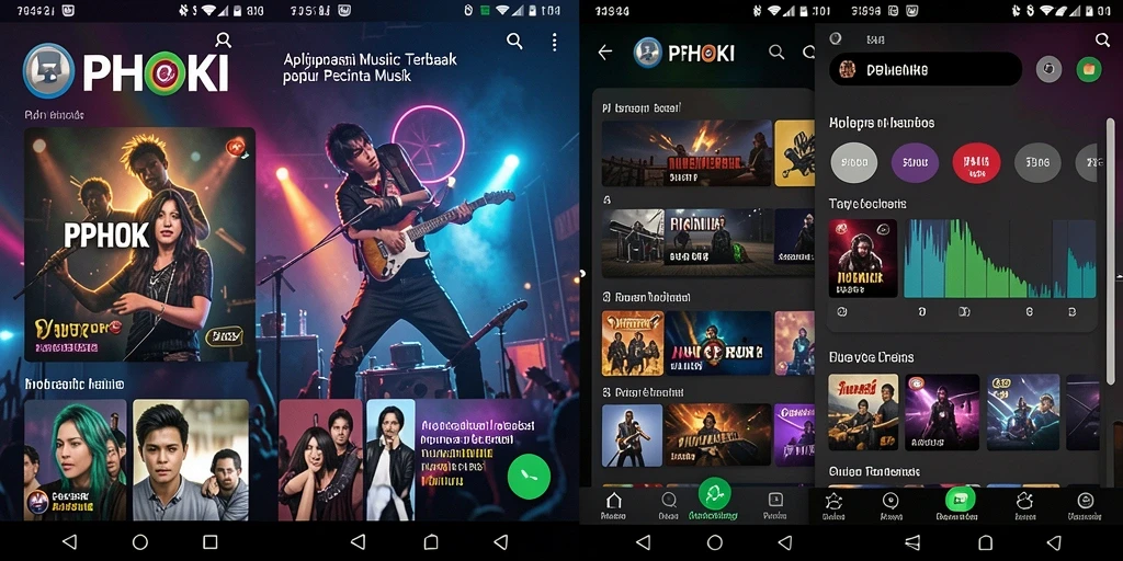 Tampilan gameplay PPHOKI yang menampilkan pilihan lagu lengkap.