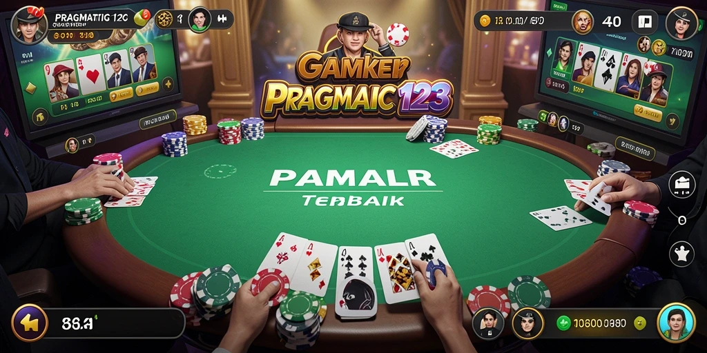Screenshot utama PRAGMATIC123 menampilkan gameplay seru Poker yang menegangkan.