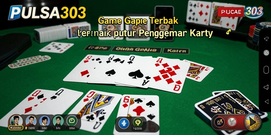 Screenshot utama PULSA303 menampilkan gameplay Gaple yang menegangkan.