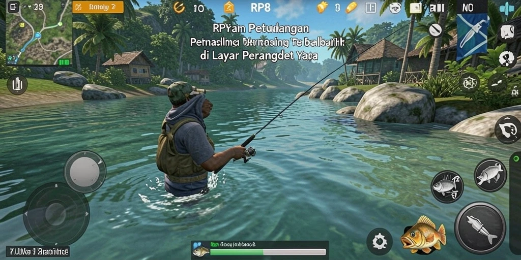 Gameplay RP8 yang menarik dan penuh petualangan memancing.