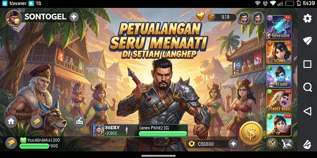 Tampilan gameplay SONTOGEL yang menawan dan penuh tantangan.