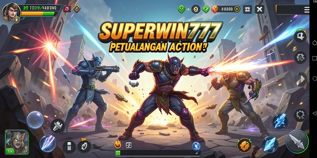 Tampilan gameplay SUPERWIN777 dengan aksi menegangkan.