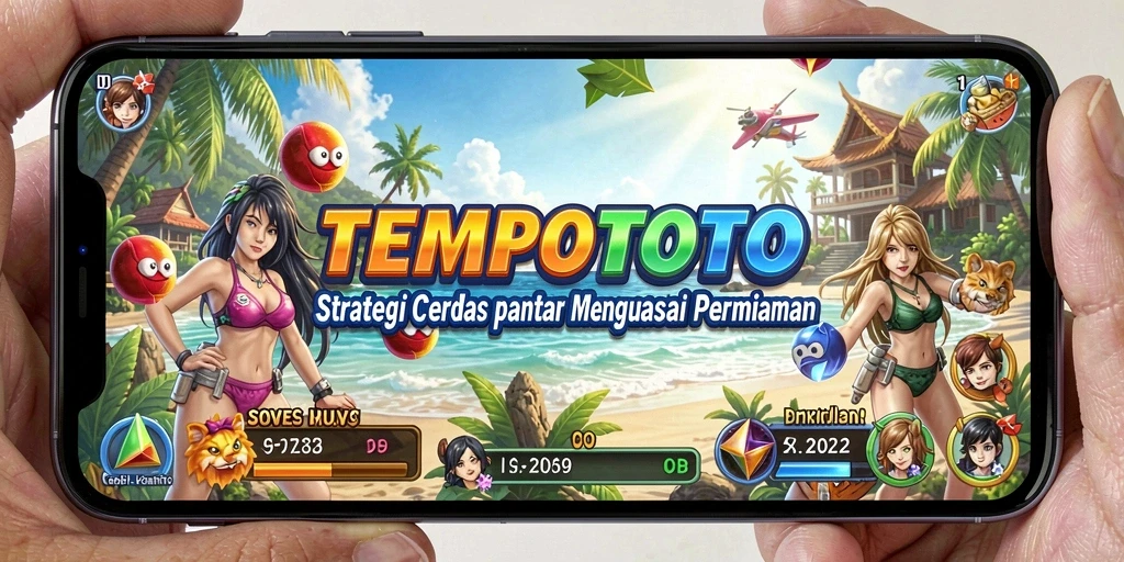 Tampilan utama gameplay TEMPOTOTO yang penuh strategi.
